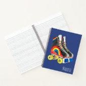 Rollerskates Retroart der achtziger Jahre Notizblock (Innenseite)