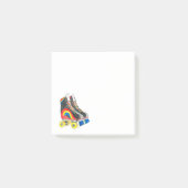 Rollerskates Retroart der achtziger Jahre Post-it Klebezettel (Vorderseite)