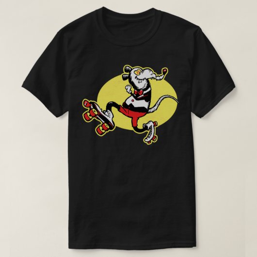 RollerSkating Funky Rink Rat Retro 60er 70er T-Shirt (Design vorne)
