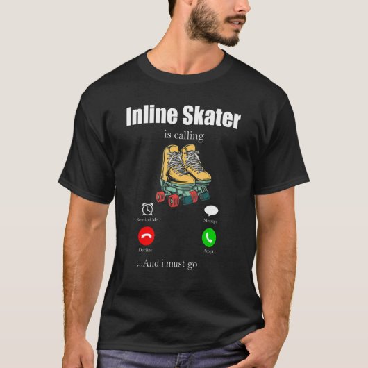 Rollerskating Inline-Skate Roller 70er Party Vinta T-Shirt (Vorderseite)