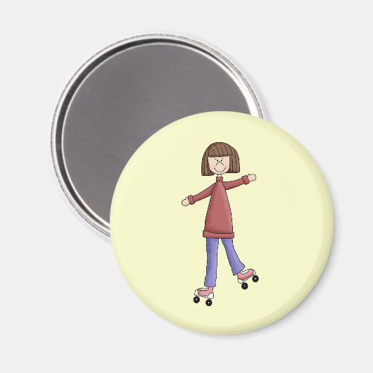 Rollerskating Magnet (Vorderseite/Rückseite)
