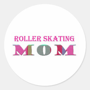 RollerSkatingMom Runder Aufkleber