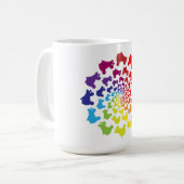Rollerskier Regenbogenkreis Kaffeetasse (Vorderseite Links)