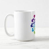 Rollerskier Regenbogenkreis Kaffeetasse (Links)