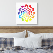 Rollerskier Regenbogenkreis Leinwanddruck (Insitu (Schlafzimmer))