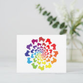 Rollerskier-Regenbogenkreis Postkarte (Stehend Vorderseite)