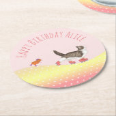 Rollerskitos Geburtstagsfeier Untersetzer (Angewinkelt)