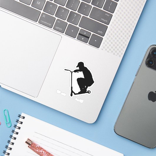 Rollerstaplergreifer Aufkleber (Laptop mit iPhone)