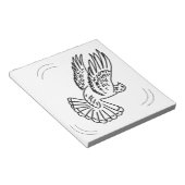 Rollertaube in Aktion Notizblock (angewinkelt)