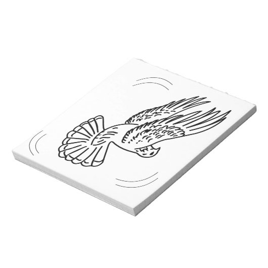 Rollertaube in Aktion Notizblock (Rotiert)