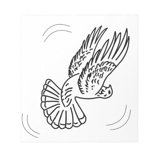 Rollertaube in Aktion Notizblock (Vorderseite)