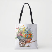 Rollfass mit frischen Blume Tasche (Vorderseite)