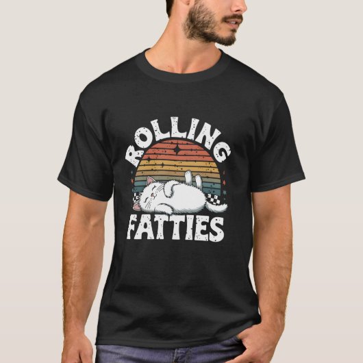 Rollfatties Cat Lover Funny Cat Kitten T-Shirt (Vorderseite)