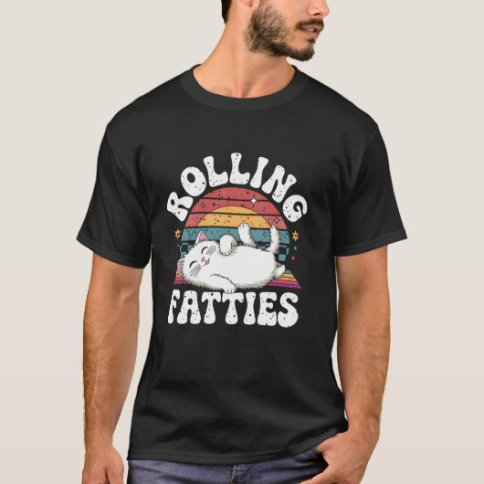 Rollfatties Cat Lover Funny Cat Kitten T-Shirt (Vorderseite)