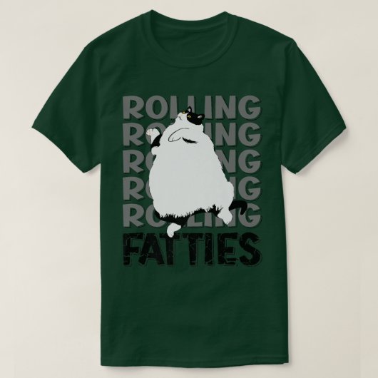 Rollfatties Katze Funny Cat Lover Outfit Katze Vat T-Shirt (Design vorne)