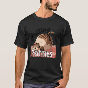 Rollfatties Katze Funny Fat Kitten Katze für Männe T-Shirt