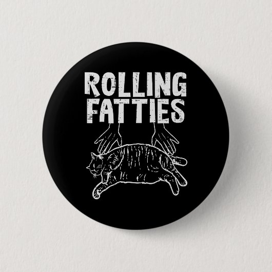Rollfatties Katze Funny Fat Kitten Männer Frauen K Button (Vorderseite)