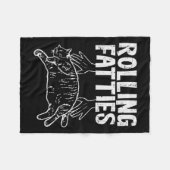 Rollfatties Katze Funny Fat Kitten Männer Frauen K Fleecedecke (Vorderseite (Horizontal))