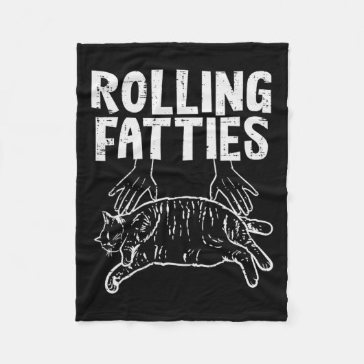 Rollfatties Katze Funny Fat Kitten Männer Frauen K Fleecedecke (Vorderseite)