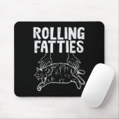 Rollfatties Katze Funny Fat Kitten Männer Frauen K Mousepad (Mit Mouse)