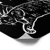 Rollfatties Katze Funny Fat Kitten Männer Frauen K Poster (Ecke)