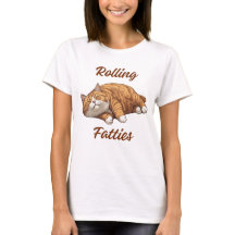Rollfette Katzenfett Shirt, lustige Katze
