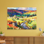 Rollhills, ruhige Mauern - Eine Yorkshire-Landscha Leinwanddruck (Insitu (Wohnzimmer))