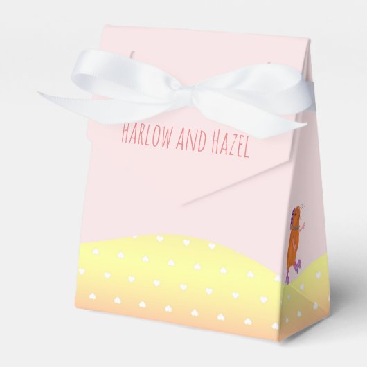 Rollhund- und Guinea-Gastgeschenk Geschenkschachtel (Vorderseite)