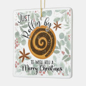 Rollin einfach vorbei, um Ihnen ein frohes Weihnac Keramikornament (Links)