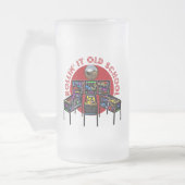 Rollin es alte Schule Mattglas Bierglas (Links)