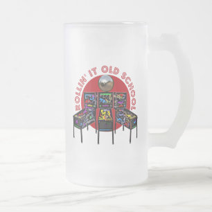 Rollin es alte Schule Mattglas Bierglas