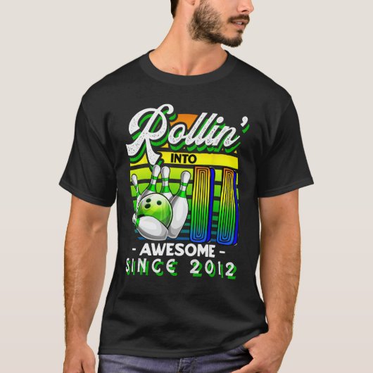 Rollin' in 11 Phantastisch 2012 Retro Bowling 11th T-Shirt (Vorderseite)