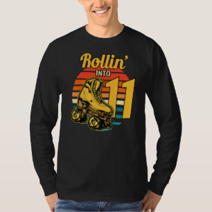 Rollin' in 11 Retro Roller 11. Geburtstagspartei S T-Shirt