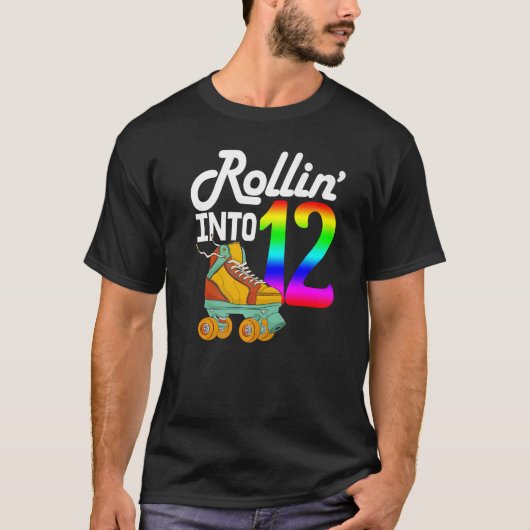 Rollin in 12 Frauen Skaten Rolling Shoes Birthd T-Shirt (Vorderseite)