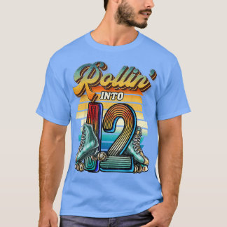 Rollin in 12 Roller Skaten Rink 12. Geburtstag P T-Shirt