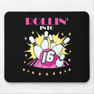 Rollin in 16 Bowling Geburtstagsparty 16. Boys Gir Mousepad