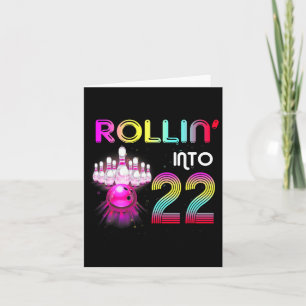 Rollin in 22 Bowling Geburtstagsparty 22. Birthda Karte