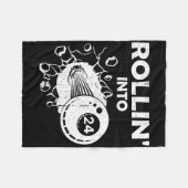 Rollin in 24 Billiards 24. Geburtstag Flammenbil Fleecedecke (Vorderseite (Horizontal))