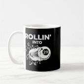 Rollin in 29 Billiards 29. Geburtstag Flammenbil Kaffeetasse (Links)