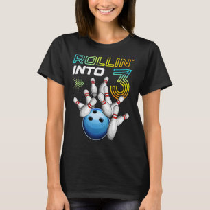 Rollin in 3 Retro Bowling Geburtstagsparty 3. Bir T-Shirt