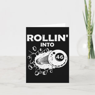 Rollin in 46 Billiards 46. Geburtstagsflammenbil Karte