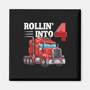 Rollin in 4 Sattelanhänger LKW 4. Tag 4 Jahre Magnet