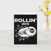 Rollin in 60 Billard 60. Geburtstag Flammenbil Karte (Gelbe Blume)