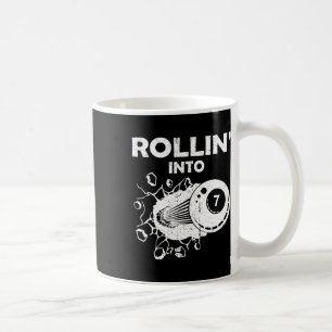 Rollin in 7 Billiard 7. Geburtstag Flaming Billi Kaffeetasse