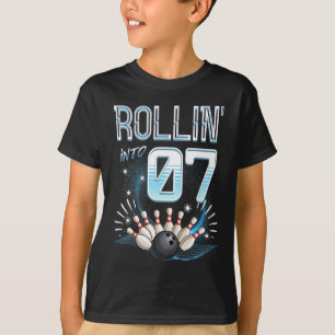 Rollin' in 7 Bowling Geburtstag 7. Bowler Bday Pa T-Shirt