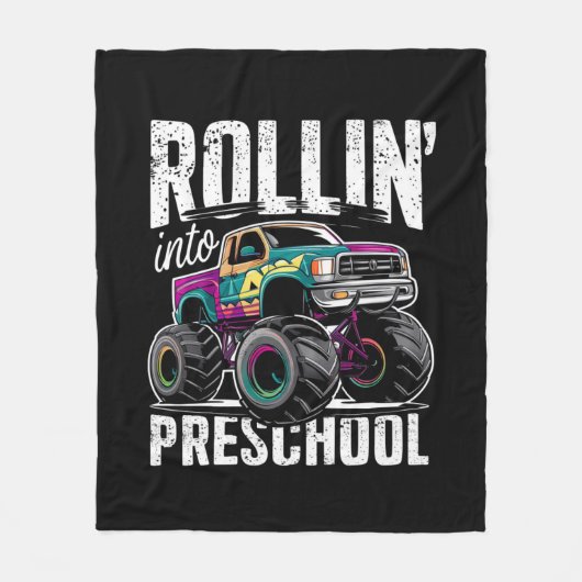 Rollin' in den Vorschulmonster-Lkw zurück nach Sch Fleecedecke (Vorderseite)