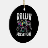 Rollin' in den Vorschulmonster-Lkw zurück nach Sch Keramik Ornament (Rechts)