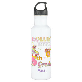 Rollin' in die 5. Klasse Mädchen Retro Roller Skat Edelstahlflasche