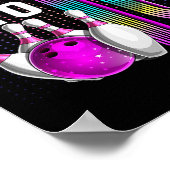 Rollin Into 10 Bowling Birthday Party 10th Birthda Poster (Ecke)