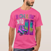 Rollin' Into 11 Roller Skating Rink 11Th Birthday T-Shirt (Vorderseite)